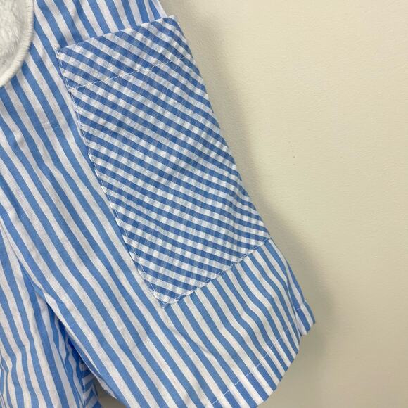 Lil Cactus Blue Bunny Shortall Romper 6-12 Months - Picture 4 of 7